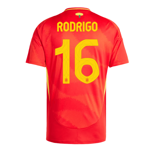 Spanien Tröja RODRIGO #16 Euro 2024 Hemma Röd-1