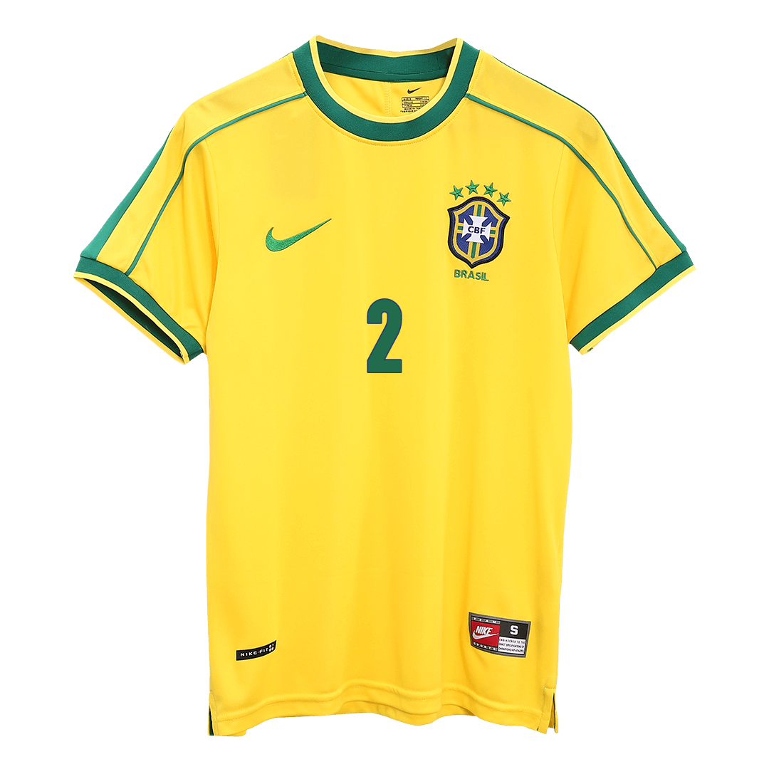 CAFU #2 Brasilien Hemmatröja 1998 Retro Tröja
 Gul