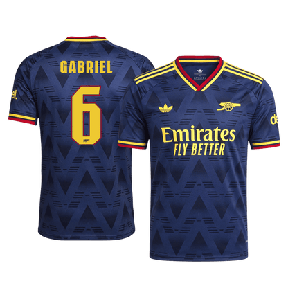 Arsenal Tröja GABRIEL #6 2026/27 Borta Autentisk Mörkblå - UCL