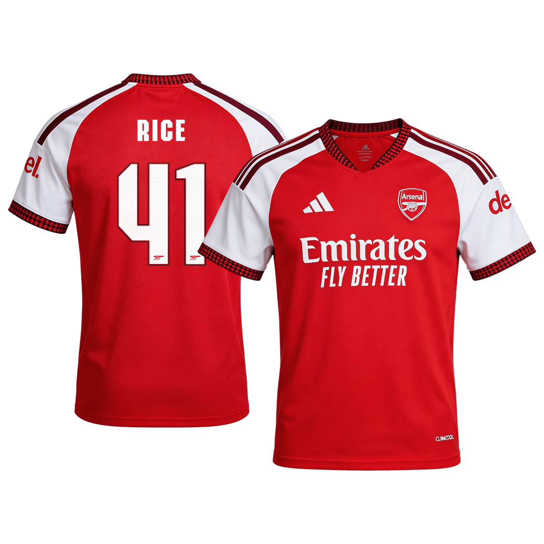 Arsenal Tröja RICE #41 2026/27 Hemma Röd - UCL