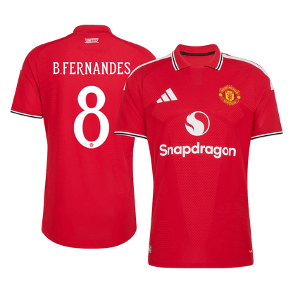 Manchester United Tröja B. FERNANDES #8 2026/27 Hemma Autentisk Röd - UCL