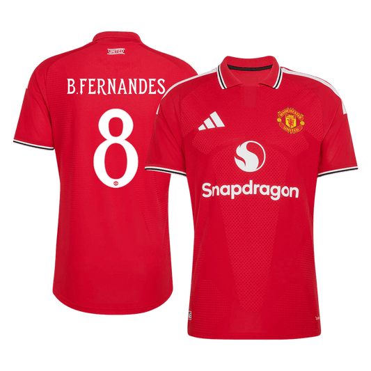 Manchester United Tröja B. FERNANDES #8 2026/27 Hemma Autentisk Röd - UCL