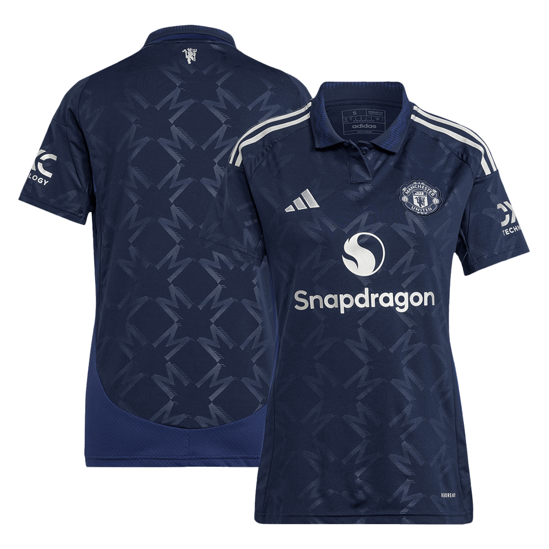 Manchester United Tröja 2024/25 Borta Mörkblå Dam