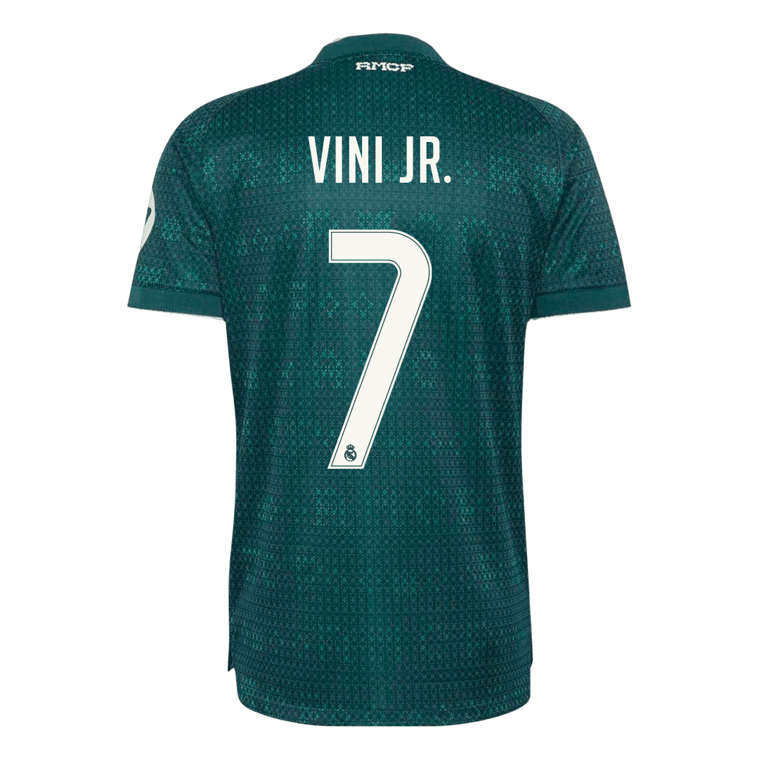 Real Madrid Tröja VINI JR. #7 2026/27 Borta Autentisk Grön