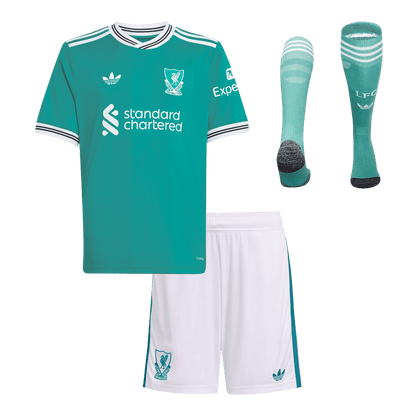 Liverpool Tröja 2025/26 Tredjeställ Grön Barn