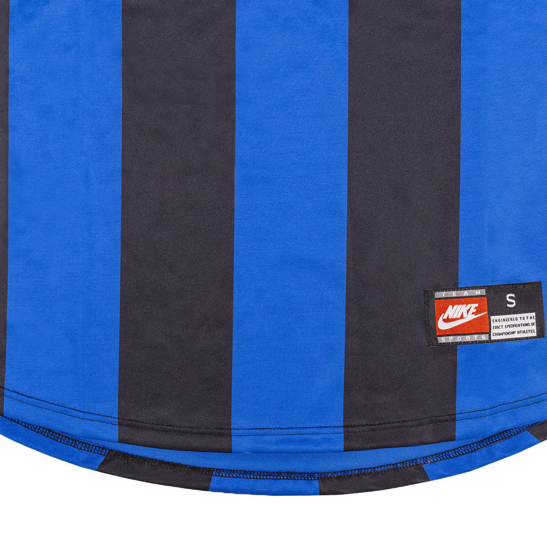 BAGGIO #10 Inter Milan Hemmatröja 1999/00 Retro Tröja
 Blå och svart-4