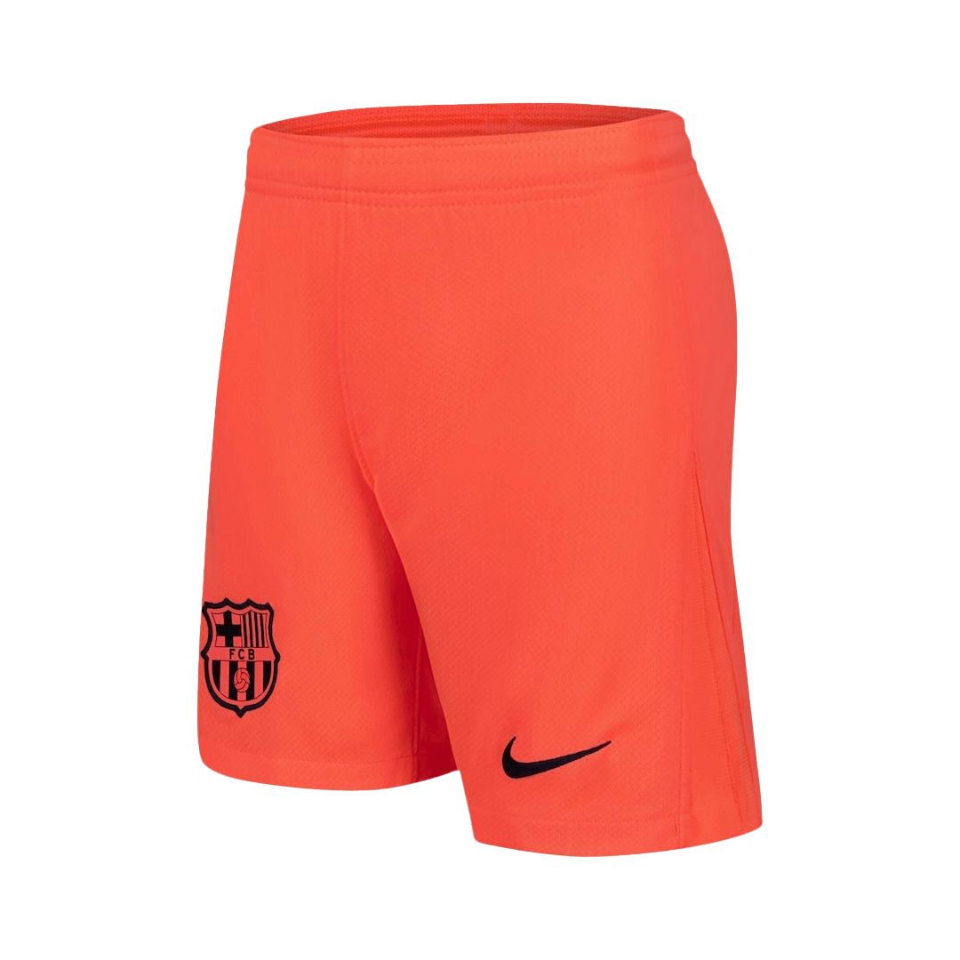 Barcelona Tröja Tredjeställ 2025/26 Orange-4