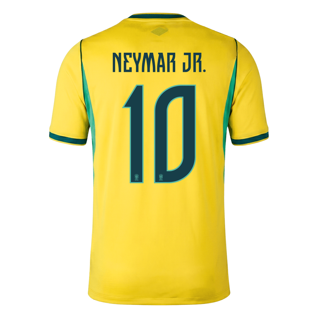 Brasilien Tröja NEYMAR JR. #10 2026 Hemma Gul-5
