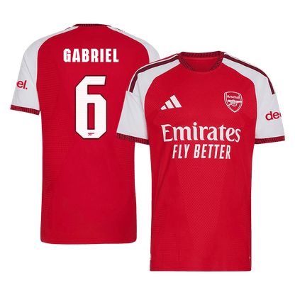Arsenal Tröja GABRIEL #6 2026/27 Hemma Autentisk Röd - UCL