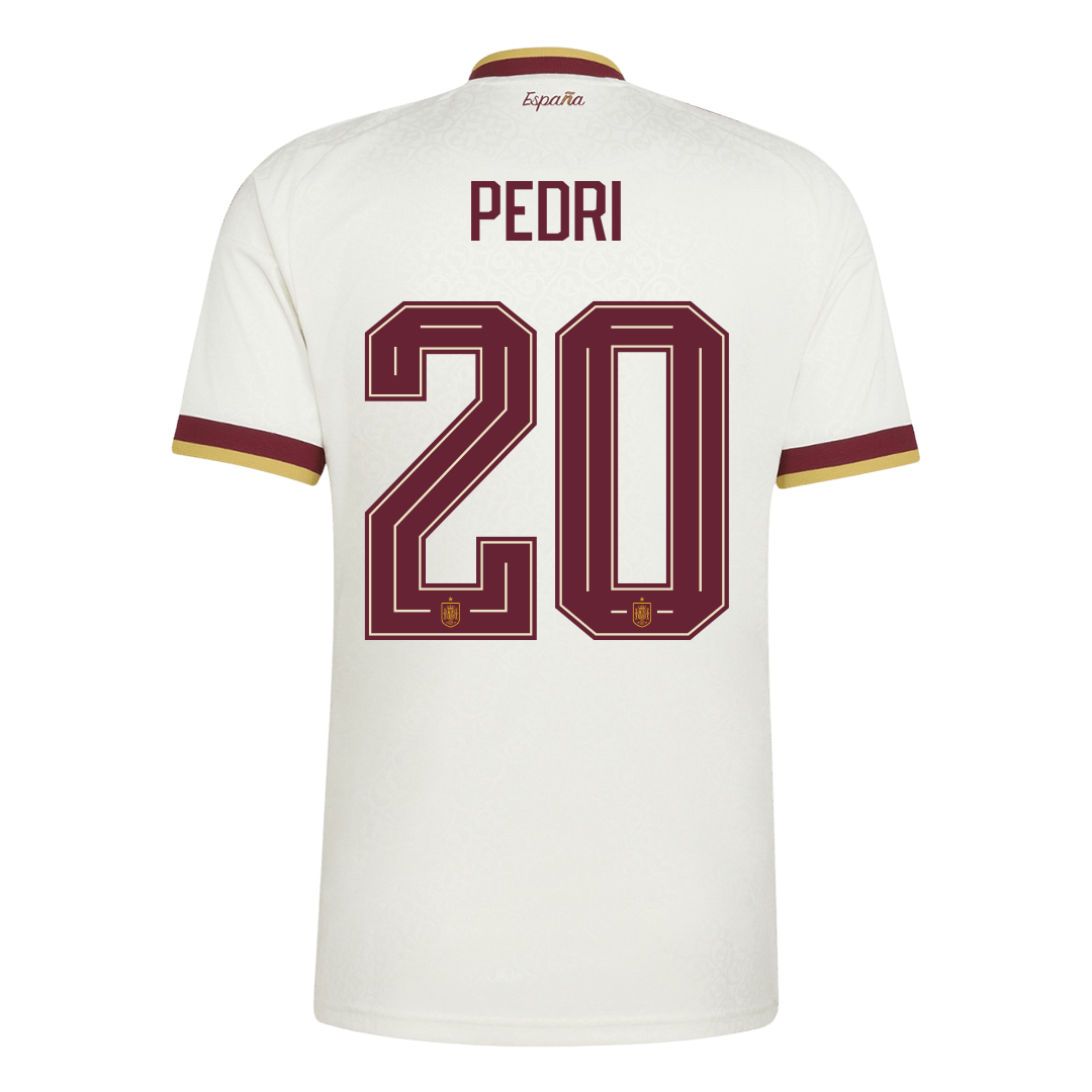 Spanien Tröja PEDRI #20 2026 Borta Vit-3