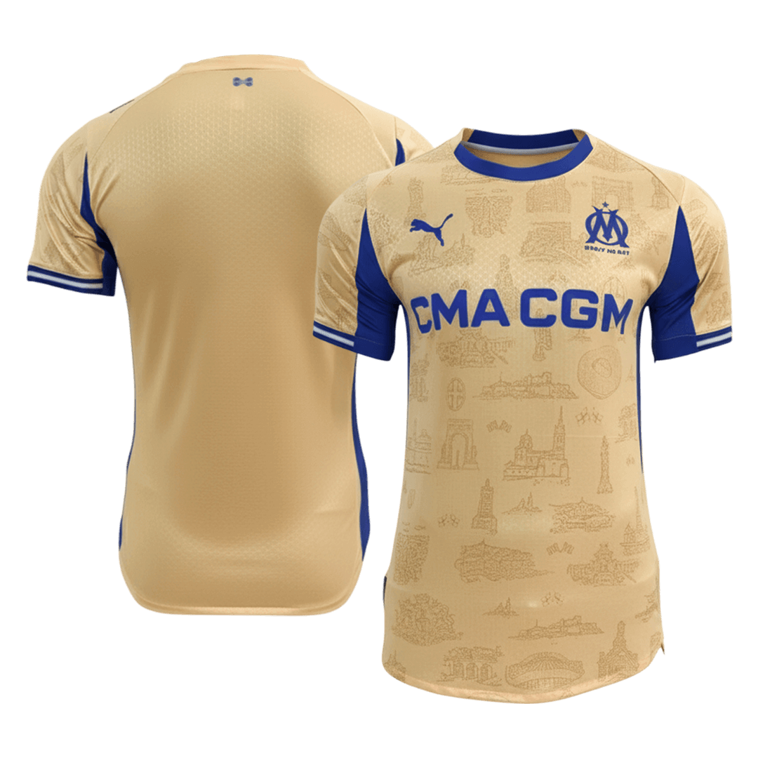 Marseille Tröja 2025/26 Fourth Away Autentisk Gul-10