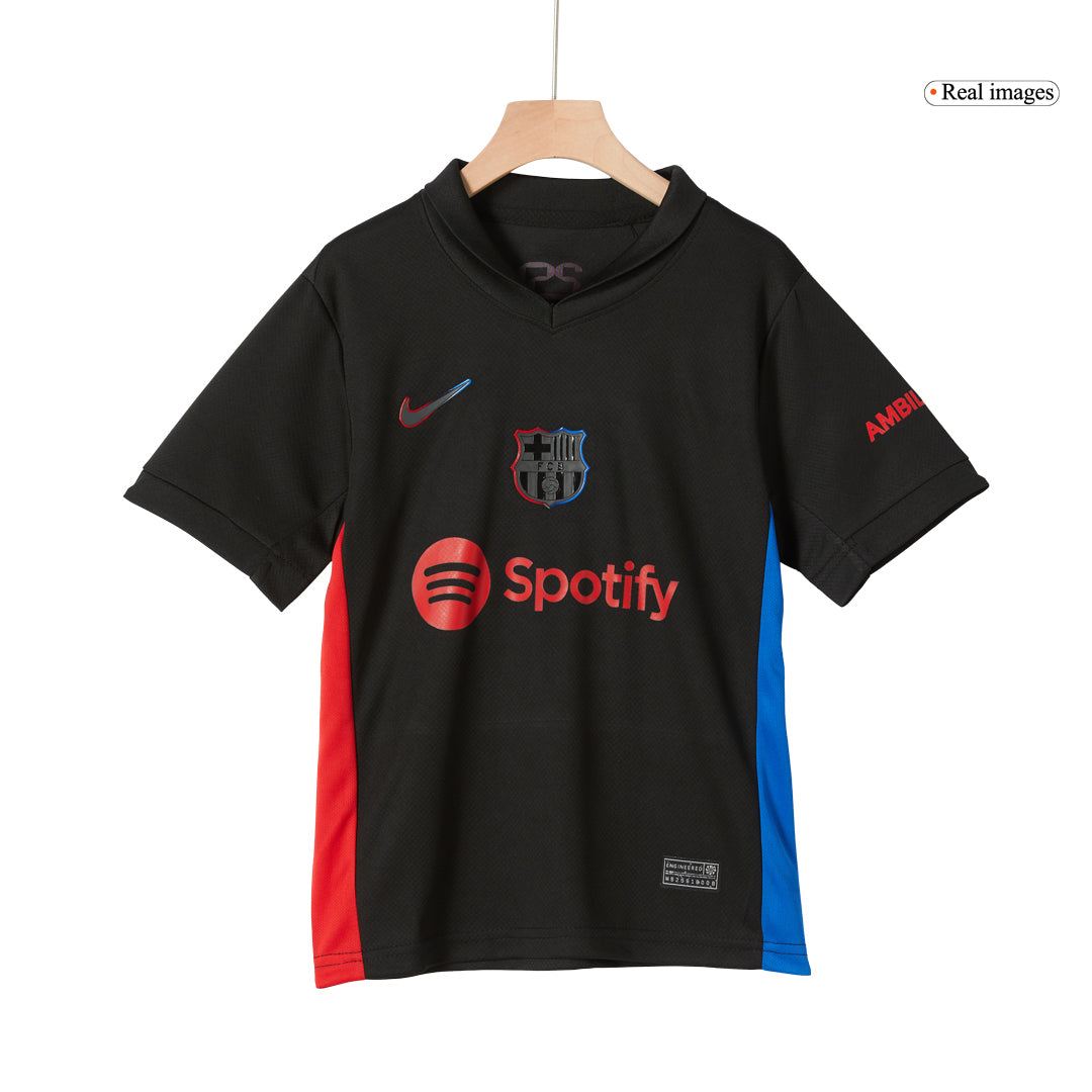 Barcelona Tröja 2024/25 Borta Svart Barn