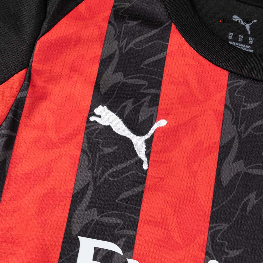 AC Milan Tröja 2025/26 Hemma Röd & Svart Barn-8