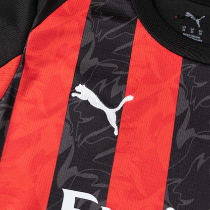AC Milan Tröja 2025/26 Hemma Röd & Svart Barn-8