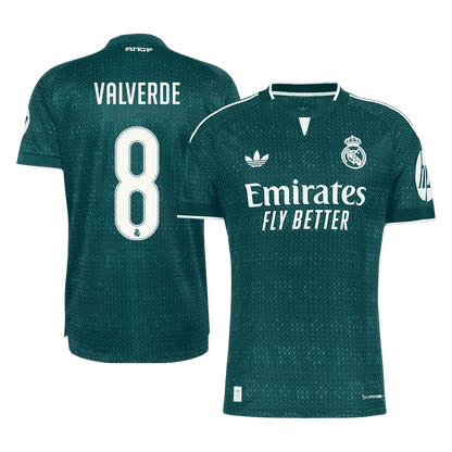 Real Madrid Tröja VALVERDE #8 2026/27 Borta Autentisk Grön