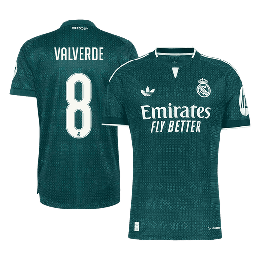 Real Madrid Tröja VALVERDE #8 2026/27 Borta Autentisk Grön