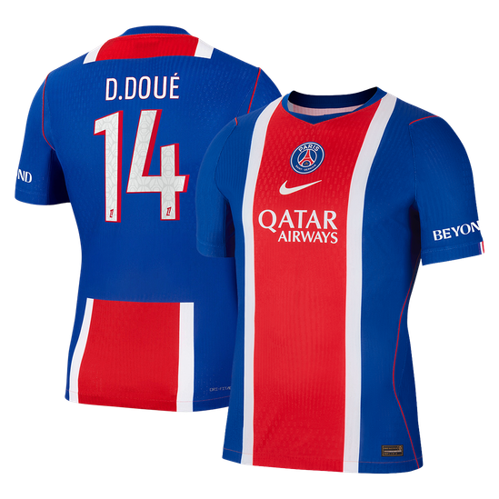 PSG Tröja D. DOUÉ #14 2026/27 Hemma Autentisk Dark Blue