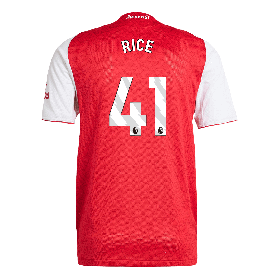 Arsenal Tröja RICE #41 2025/26 Hemma Röd-12