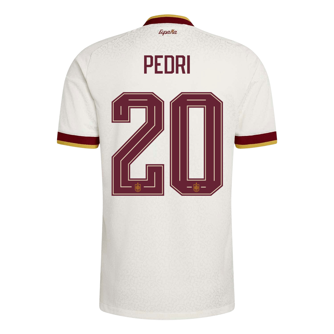 Spanien Tröja PEDRI #20 2026 Borta Autentisk Vit-10
