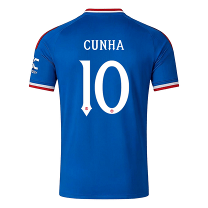 Manchester United Tröja CUNHA #10 2026/27 Borta Blå - UCL-3