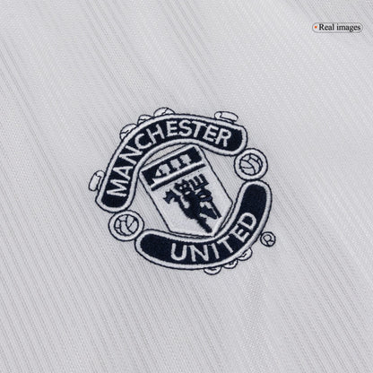 BECKHAM #7 Manchester United Bortatröja 2000/01 Retro Tröja
 Vit-7