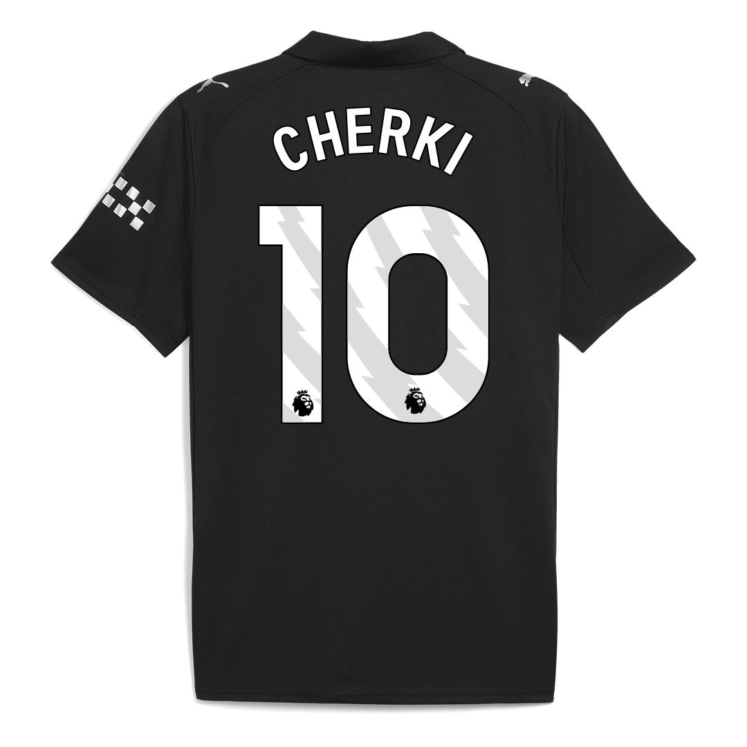 Manchester City Tröja CHERKI #10 2025/26 Borta Svart-8
