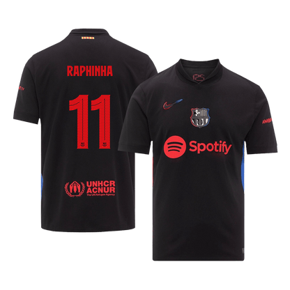 Barcelona Tröja RAPHINHA #11 2024/25 Borta Svart - UCL