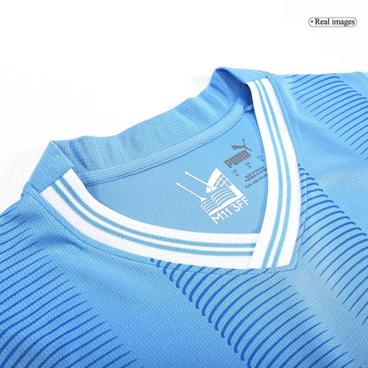 Manchester City Tröja DE BRUYNE #17 2023/24 Hemma Blå-8