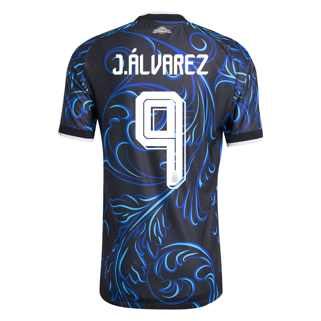 Argentina Tröja J. ÁLVAREZ #9 2026 Borta Autentisk Svart