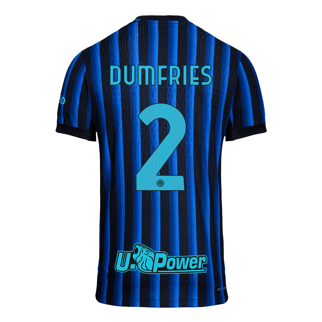 Inter Milan Tröja DUMFRIES #2 2025/26 Hemma Autentisk Blå och svart