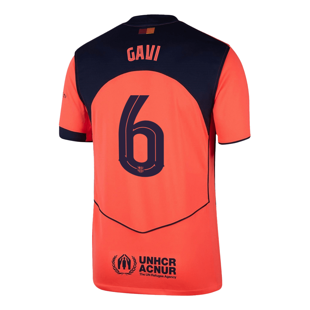 Barcelona Tröja GAVI #6 2025/26 Tredje Orange - UCL-11