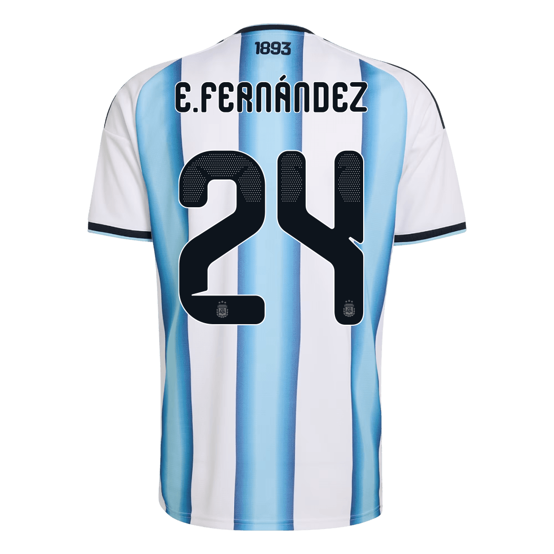 E. FERNÁNDEZ #24 Argentina Tröja 2026 Hemma Premium Blå & Vit-10