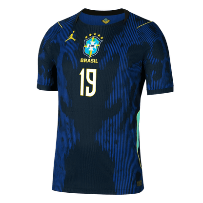 Brasilien Tröja ENDRICK #19 2026 Borta Autentisk Mörkblå-2