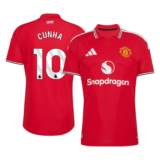 Manchester United Tröja CUNHA #10 2026/27 Hemma Autentisk Röd