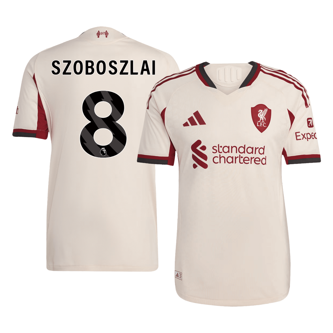 Liverpool Tröja SZOBOSZLAI #8 2025/26 Borta Vit