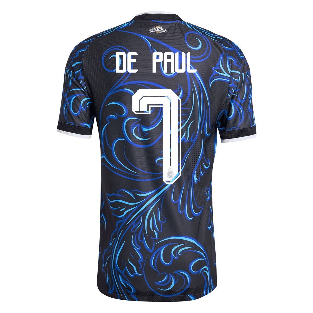 Argentina Tröja DE PAUL #7 2026 Borta Autentisk Svart