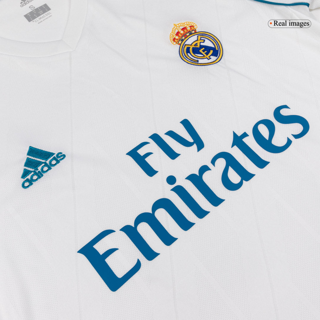 BENZEMA #9 Real Madrid Hemmatröja 2017/18 Retro Tröja
 Vit-5