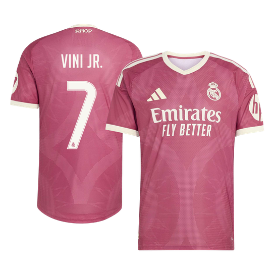 Real Madrid Tröja VINI JR. #7 2026/27 Tredje Autentisk Rosa