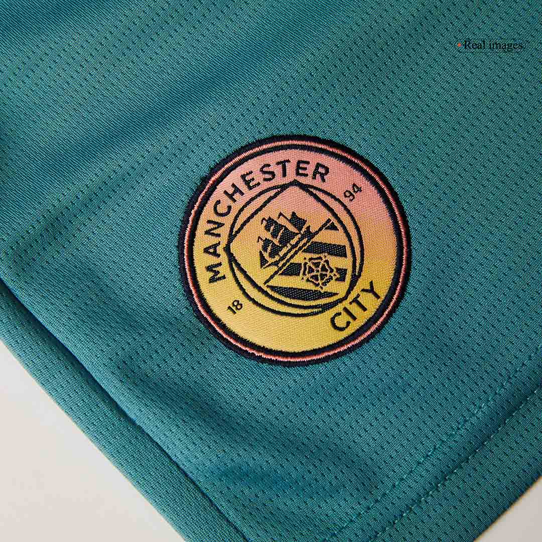 Manchester City Shorts 2024/25 Fourth Away Blå - UCL
