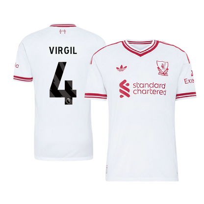 Liverpool Tröja VIRGIL #4 2026/27 Borta Autentisk Vit
