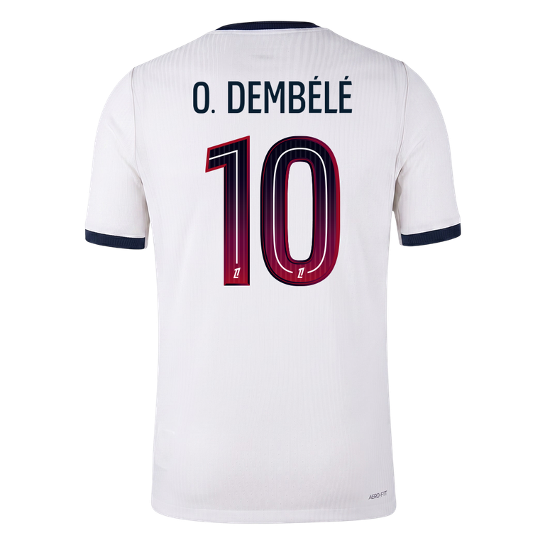 PSG Tröja O. DEMBÉLÉ #10 2026/27 Borta Autentisk Vit-3