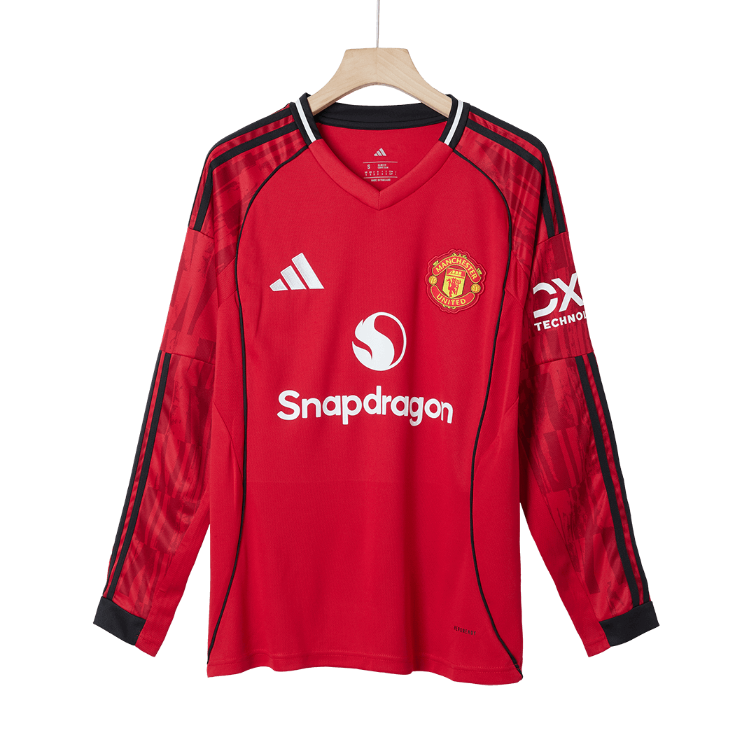 Manchester United Tröja 2025/26 Hemma Långärmad Röd-10