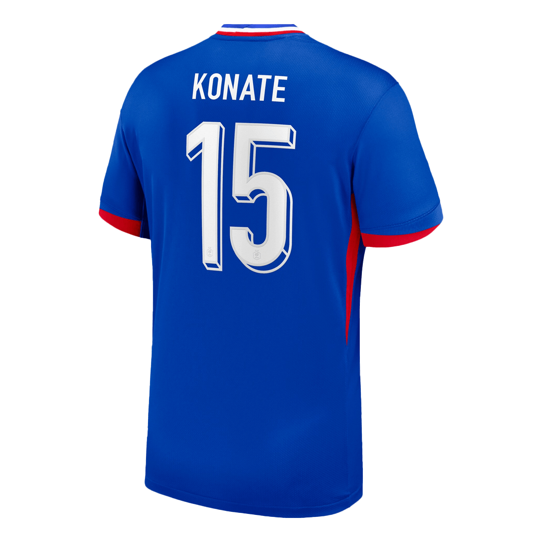 Frankrike Tröja KONATE #15 Euro 2024 Hemma Blå-7
