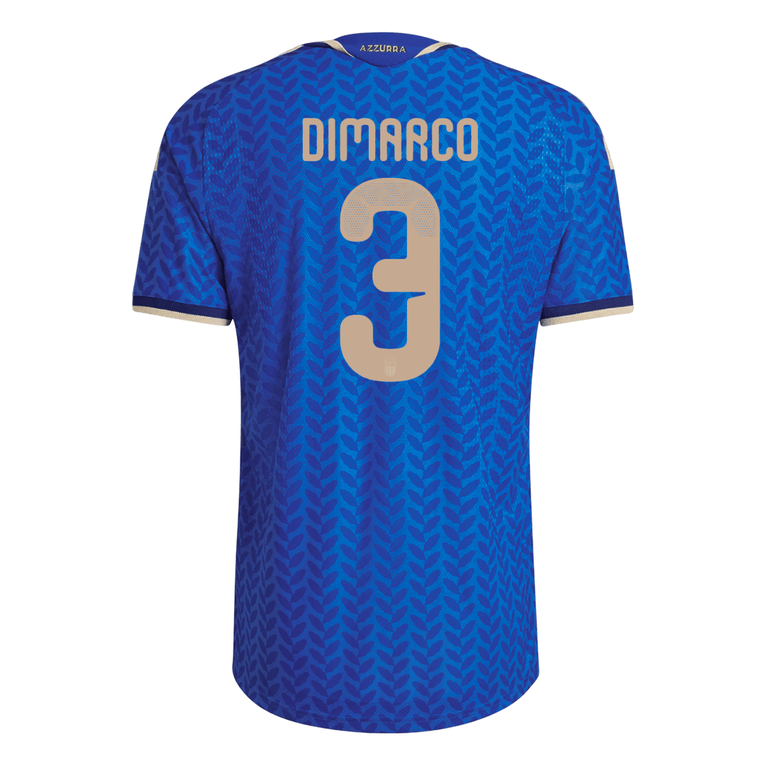 Italien Tröja DIMARCO #3 2026 Hemma Autentisk Blå-9