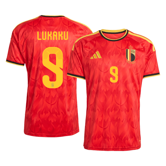 Belgien Tröja LUKAKU #9 2026 Hemma Röd