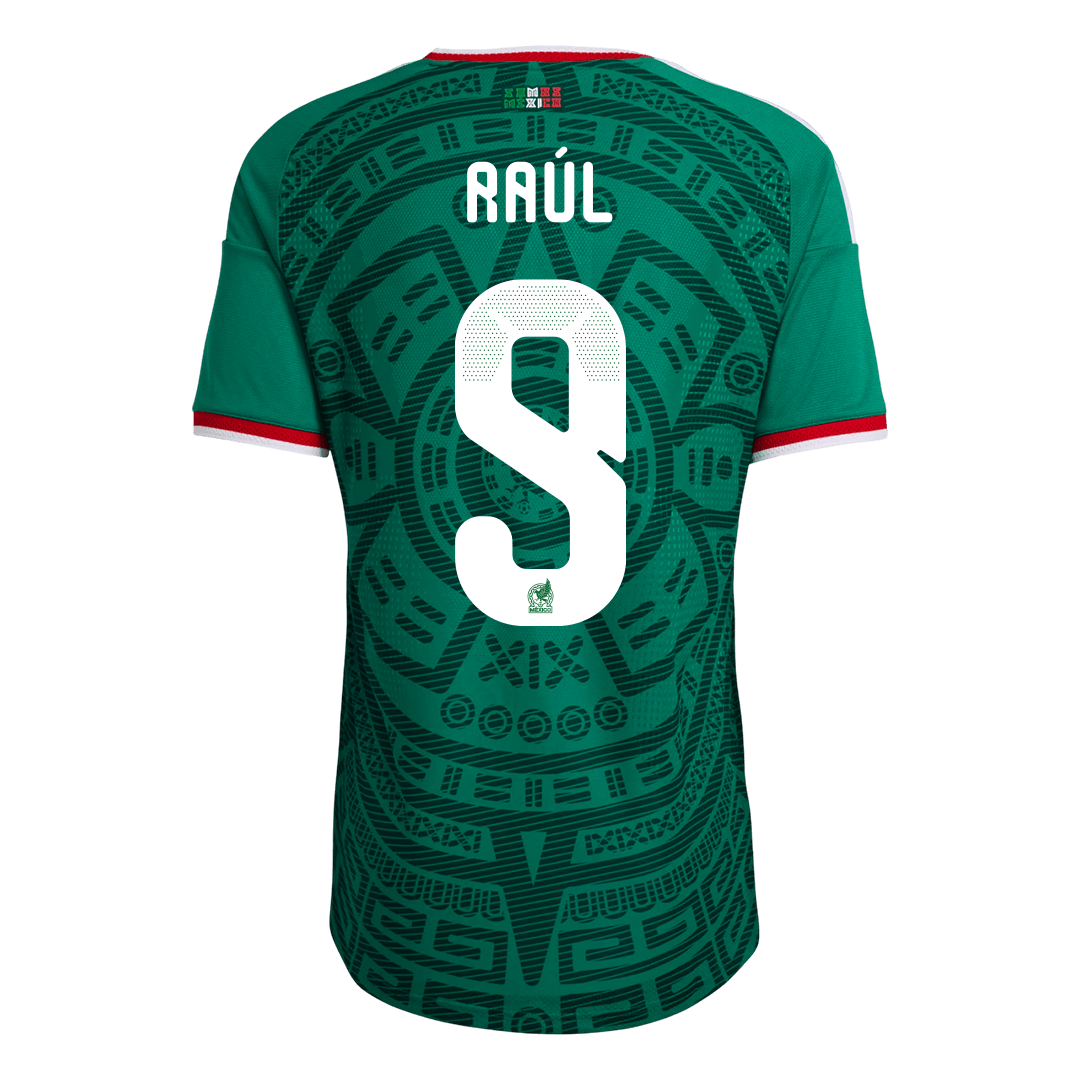 Mexiko Tröja Raúl #9 2026 Hemma Autentisk Grön-9
