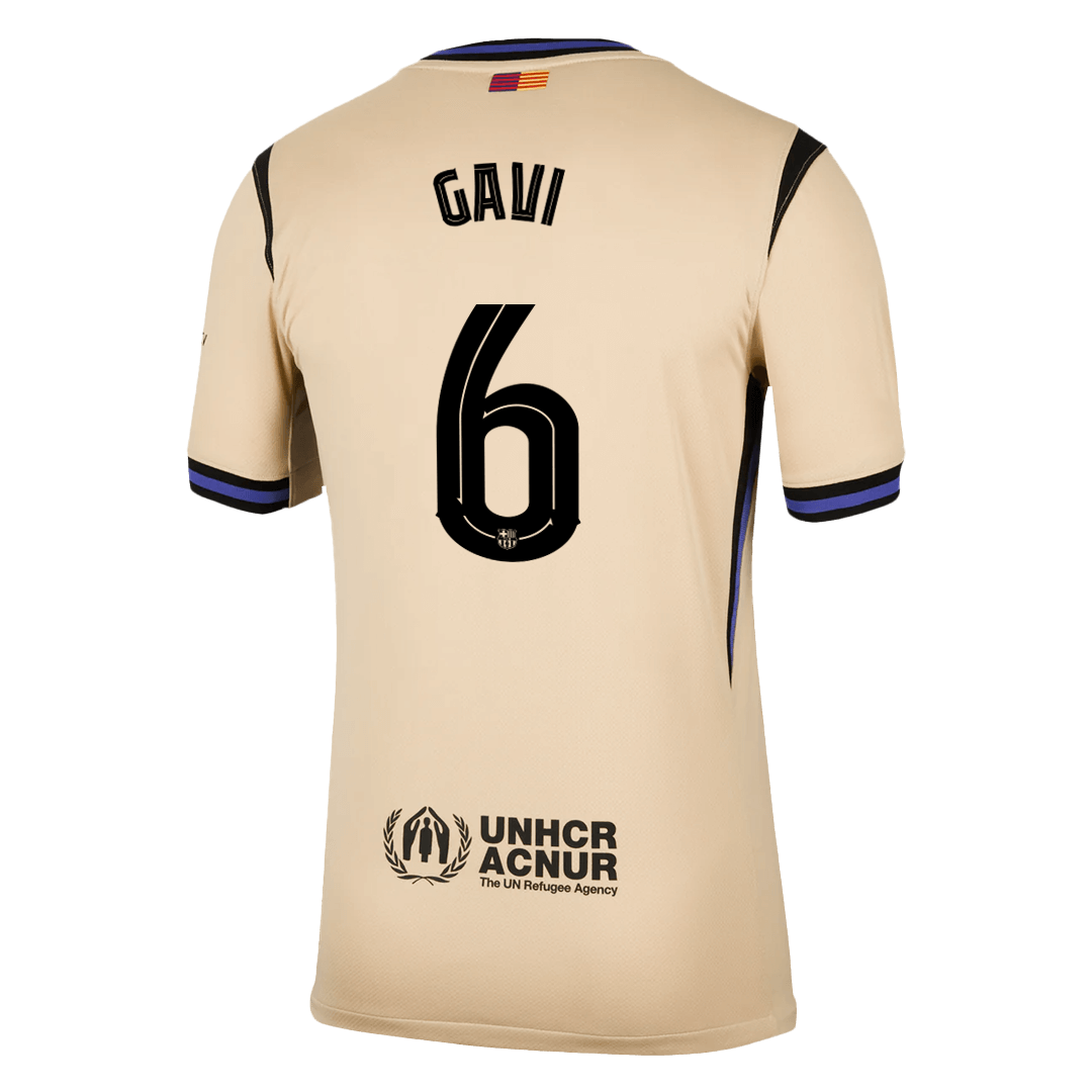 Barcelona Tröja GAVI #6 2025/26 Borta Gul - UCL
