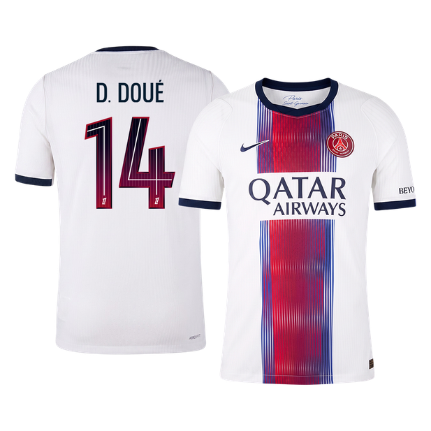 PSG Tröja D. DOUÉ #14 2026/27 Borta Autentisk Vit