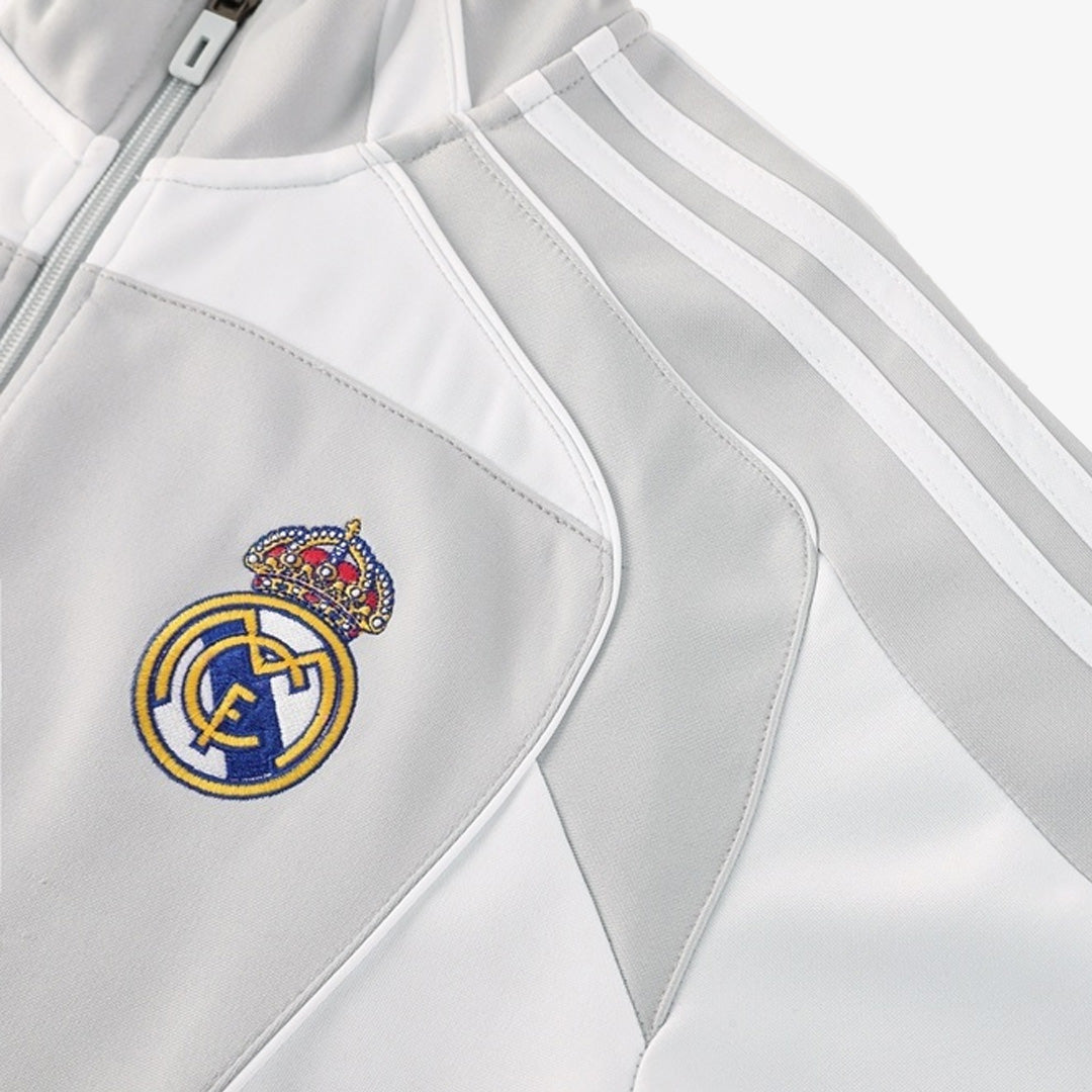 Real Madrid Hemma Träningsset (Jacka+Byxor) 2025/26 Grå-12