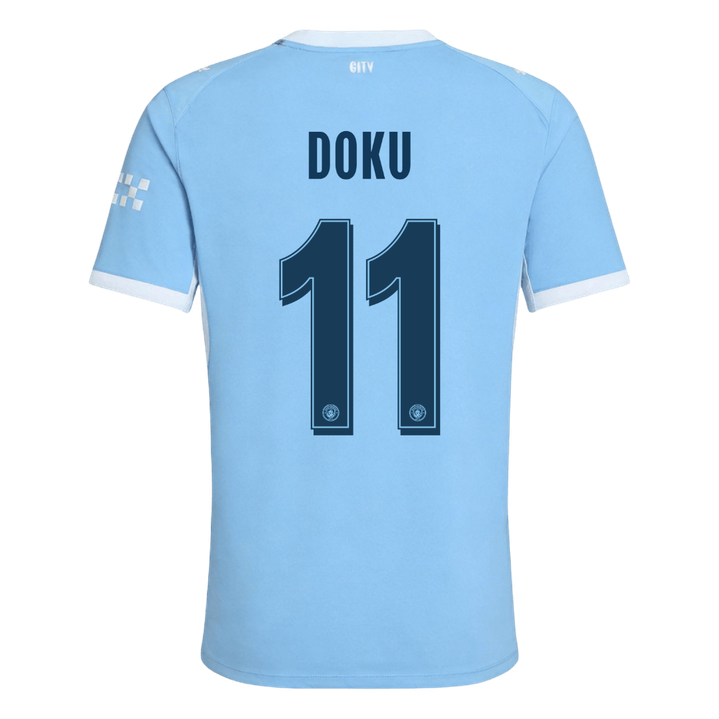 Manchester City Tröja DOKU #11 2026/27 Hemma Autentisk Blå - UCL